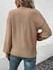 Exposed Seam Round Neck Sweater Bazaarbey