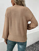 Exposed Seam Round Neck Sweater Bazaarbey