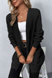 Rib-Knit  Pocketed Cardigan Trendsi