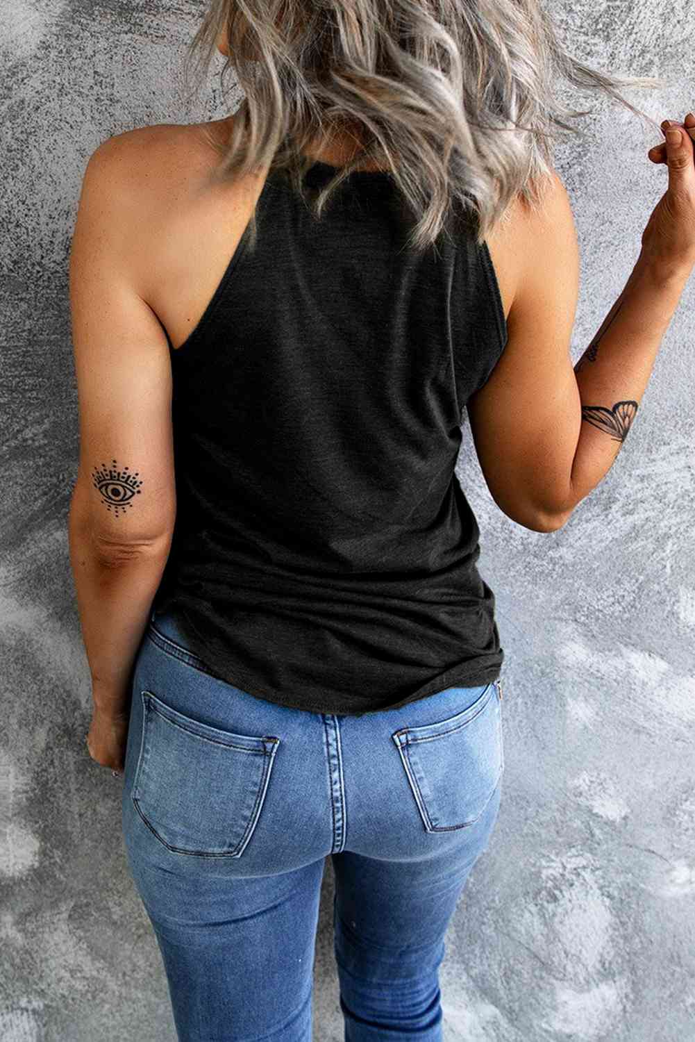 Curved Hem Grecian Tank Top Bazaarbey
