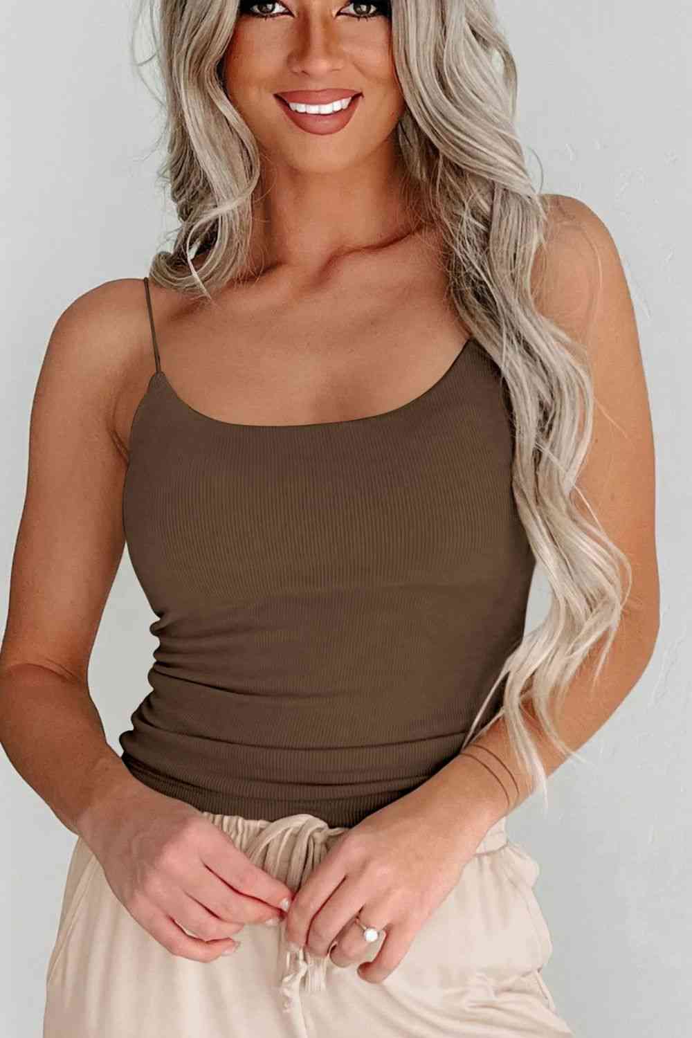 Ribbed Scoop Neck Cami Bazaarbey
