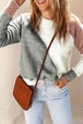 Color Block Round Neck Dropped Shoulder Pullover Sweater Bazaarbey