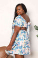  Floral Square Neck Puff Sleeve Dress -BazaarBey - www.shopbazaarbey.com