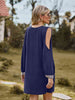 V-Neck Cutout Sleeve Mini Dress -BazaarBey - www.shopbazaarbey.com