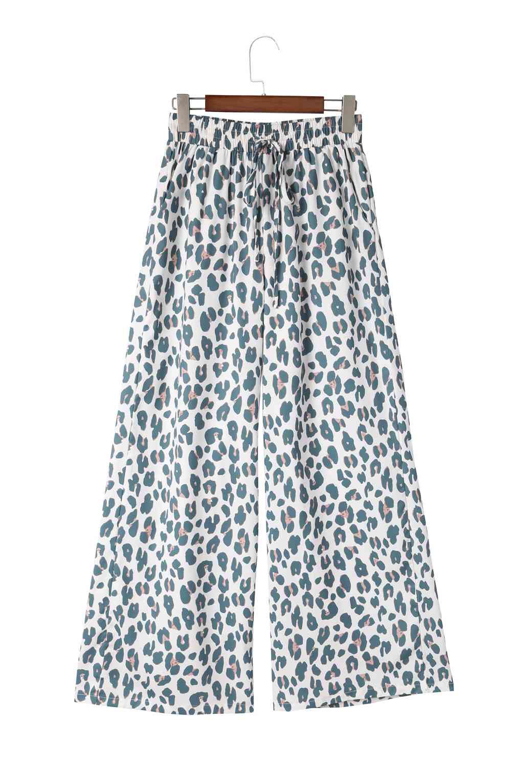 Leopard Drawstring Waist Culottes Bazaarbey