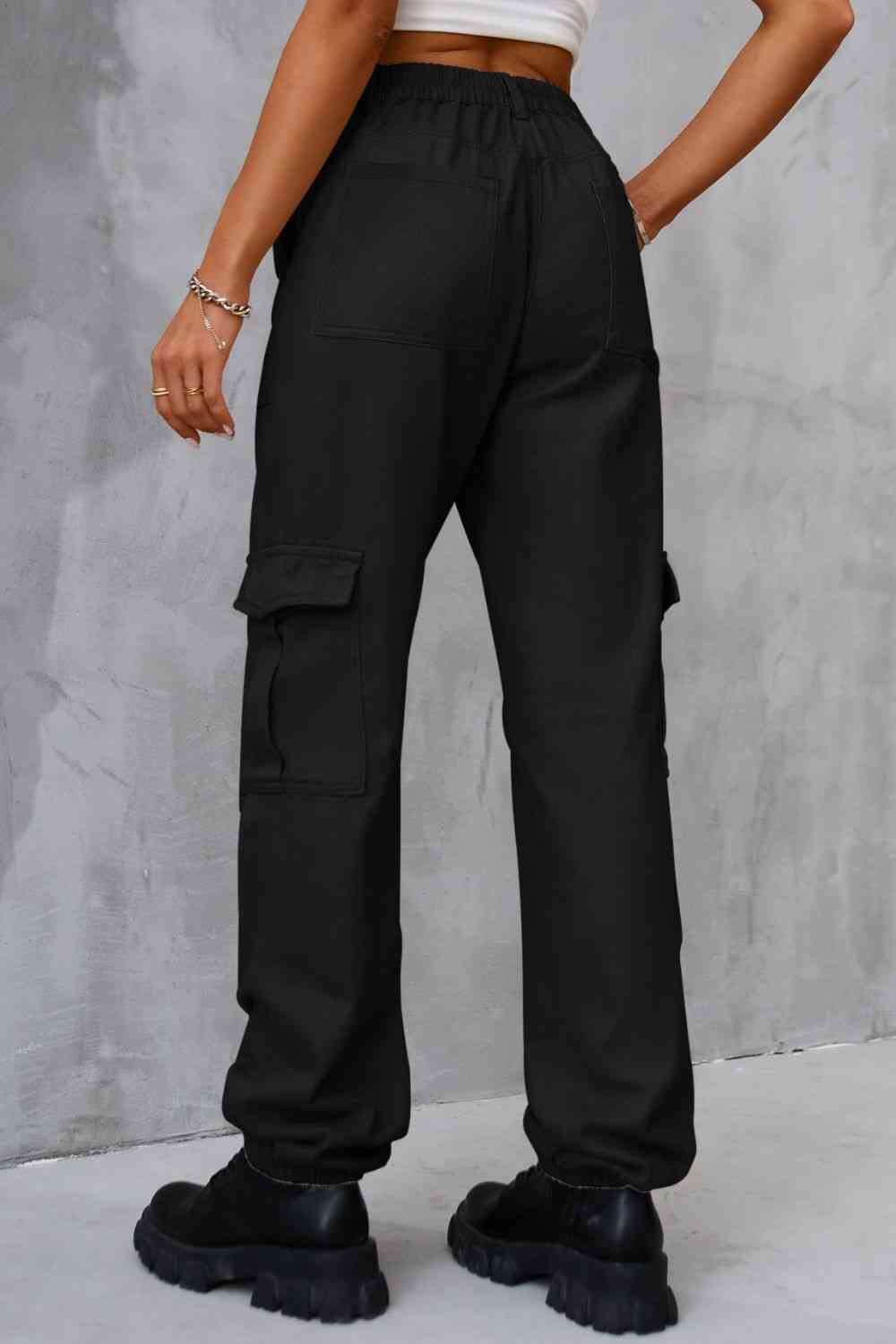 Buttoned High Waist Jeans with Pockets Trendsi