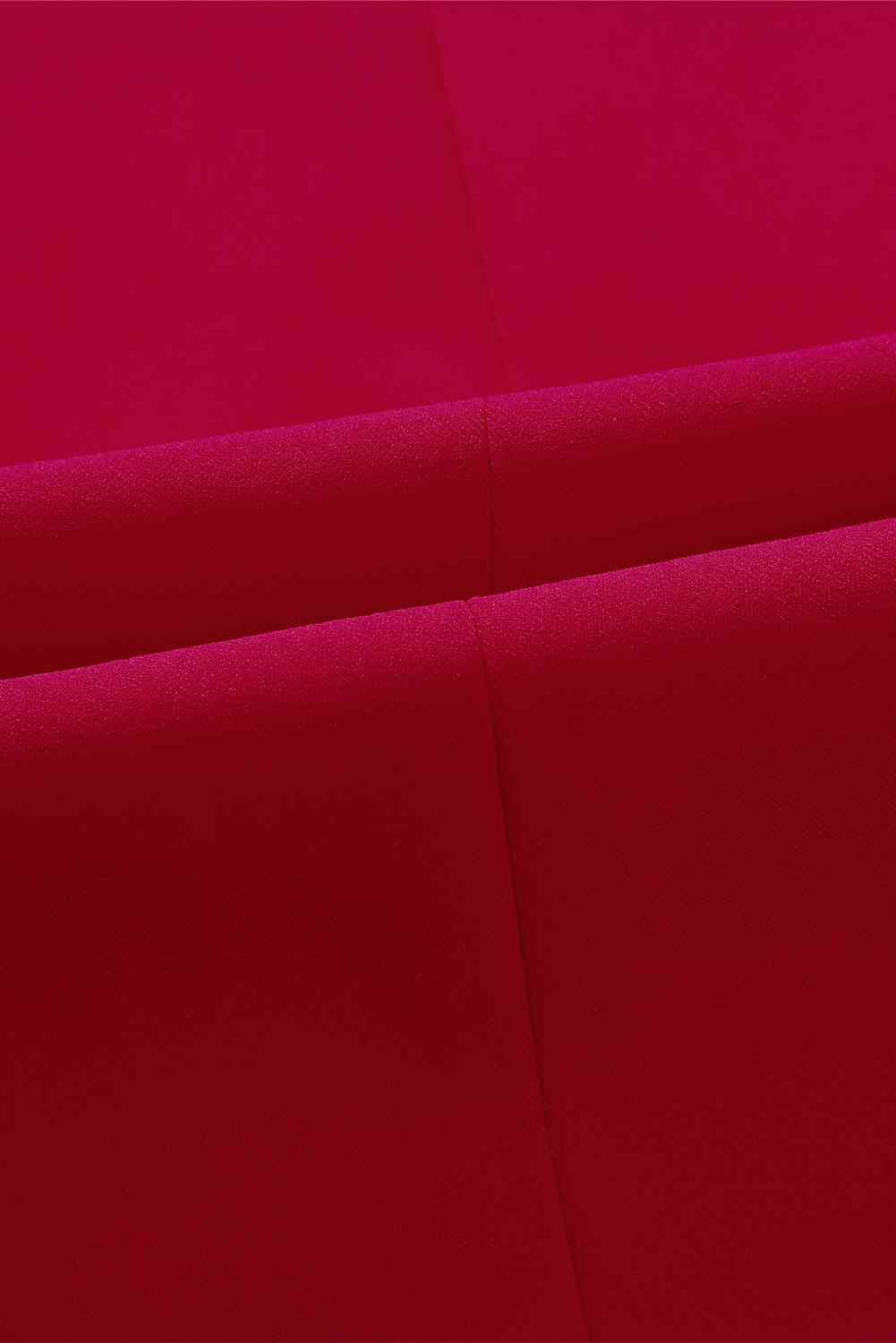 Double-Breasted Scalloped Shawl Collar Blazer Trendsi