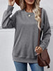 Round Neck Long Sleeve Sweatshirt Trendsi