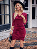 Cowl Neck Tulip Hem Dress -BazaarBey - www.shopbazaarbey.com