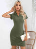  Short Sleeve Bodycon Dress -BazaarBey - www.shopbazaarbey.com