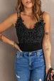 Lace Double Spaghetti Strap Cami Top Bazaarbey
