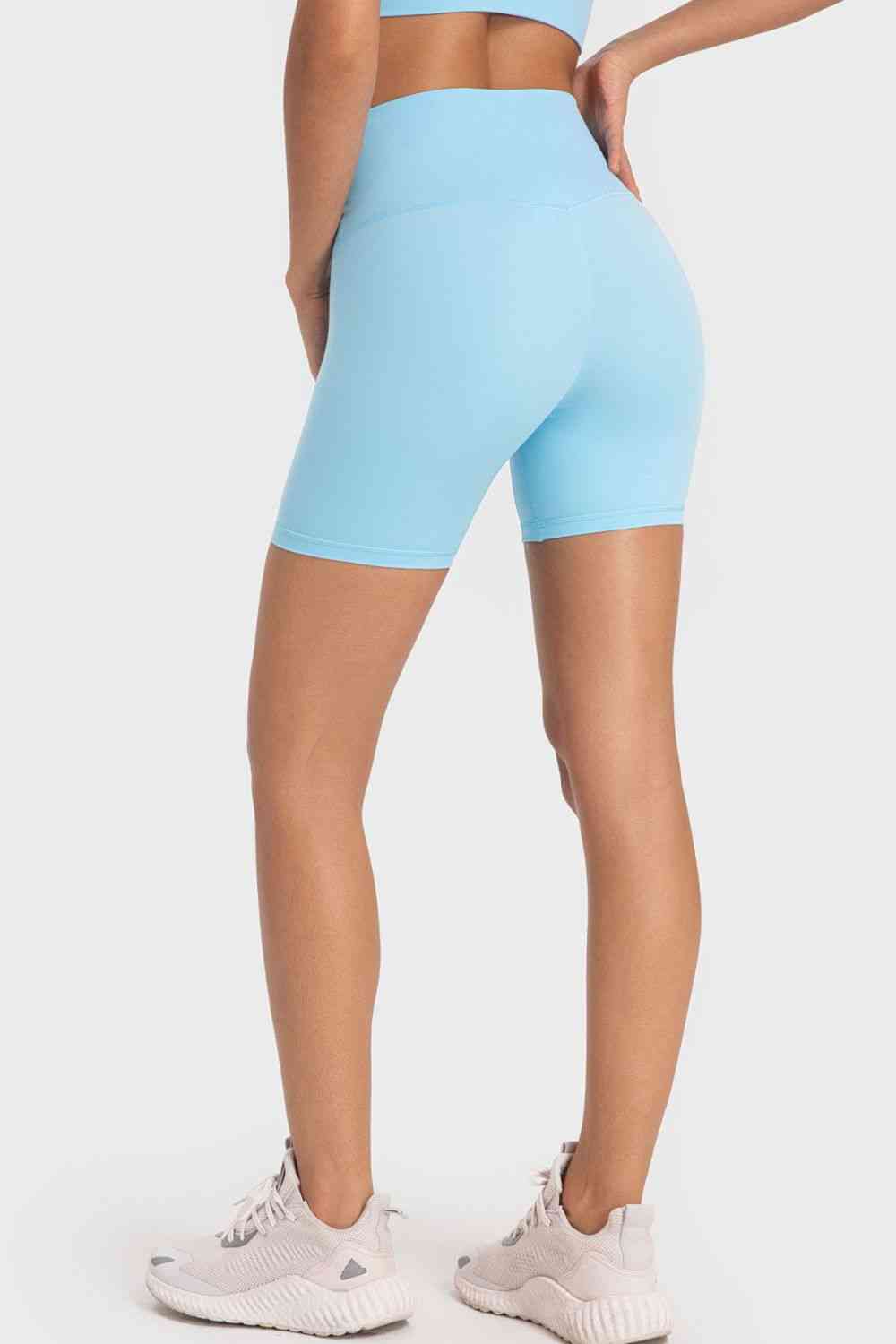 Staying Cozy Wide Waistband Biker Shorts Trendsi