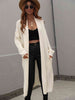  Waffle Knit  Duster Cardigan With Pockets Trendsi