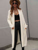  Waffle Knit  Duster Cardigan With Pockets Trendsi