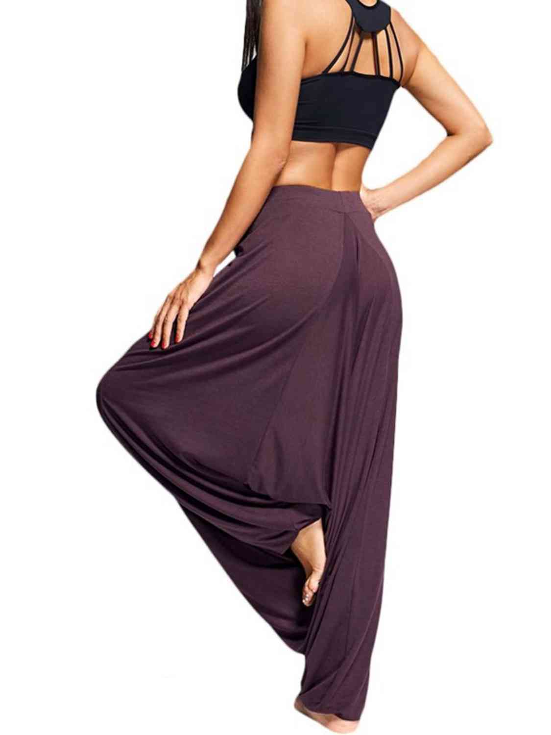 Tied Mid Waist Long Harem Pants Bazaarbey