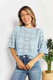 BazaarBey  Ribbed Trim Round Neck Knit Top Bazaarbey