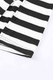 Striped V-Neck Short Sleeve Side Slit Dress -BazaarBey - www.shopbazaarbey.com