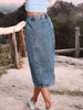 Button Down Denim Skirt Bazaarbey