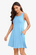 Full Size Round Neck Sleeveless Dress with Pockets -BazaarBey - www.shopbazaarbey.com