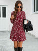 Round Neck Long Sleeve Mini Dress -BazaarBey - www.shopbazaarbey.com