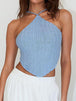 Tie Back Sleeveless Tank Top Bazaarbey