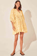 Floral Tie Neck Lantern Sleeve Dress -BazaarBey - www.shopbazaarbey.com