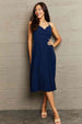 Tie Back Spaghetti Strap Pleated Dress -BazaarBey - www.shopbazaarbey.com