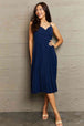 Tie Back Spaghetti Strap Pleated Dress -BazaarBey - www.shopbazaarbey.com