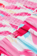 Printed Square Neck Tied Smocked Dress -BazaarBey - www.shopbazaarbey.com