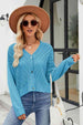 V-Neck Button Down Cardigan Trendsi