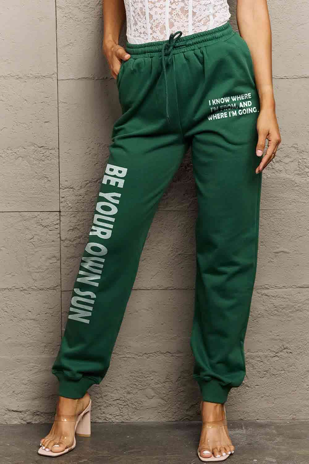   BE YOUR OWN SUN Graphic Sweatpants Bazaarbey