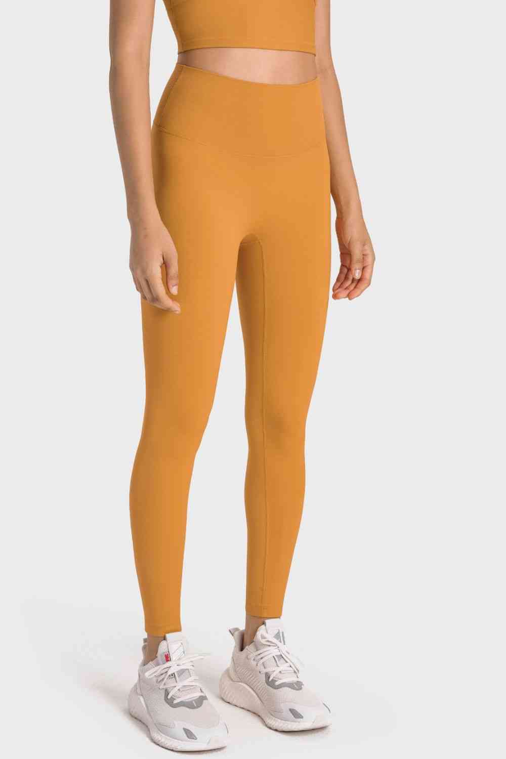 High-Rise Wide Waistband Yoga Leggings Bazaarbey