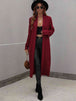  Waffle Knit  Duster Cardigan With Pockets Trendsi
