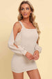 Square Neck Split Sleeve Mini Dress -BazaarBey - www.shopbazaarbey.com