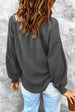 Square Neck Waffle-Knit Top Trendsi