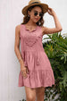 Tassel Tie Lace Trim Sleeveless Dress -BazaarBey - www.shopbazaarbey.com