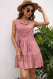 Tassel Tie Lace Trim Sleeveless Dress -BazaarBey - www.shopbazaarbey.com
