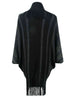 Fringe Detail Open Front Poncho Bazaarbey