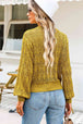 Openwork V-Neck Cardigan Bazaarbey