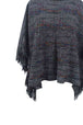 Round Neck Fringe Detail Sleeve Poncho Bazaarbey