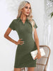  Short Sleeve Bodycon Dress -BazaarBey - www.shopbazaarbey.com