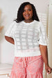  Ribbed Trim Round Neck Knit Top Bazaarbey