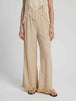Fringe Hem Wide Leg Long Pants Bazaarbey