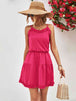 Frill Trim Spaghetti Strap Mini Dress -BazaarBey - www.shopbazaarbey.com
