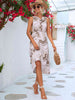 Printed Cowl Neck Sleeveless Dress -BazaarBey - www.shopbazaarbey.com