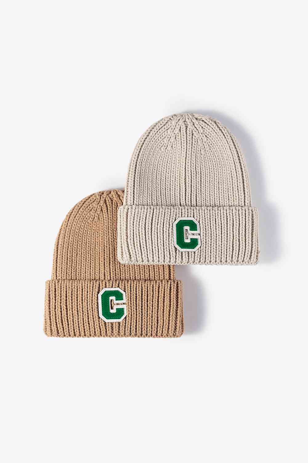 Letter C Patch Cuffed Beanie Trendsi