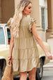 Cap Sleeve Tiered Mini Dress -BazaarBey - www.shopbazaarbey.com