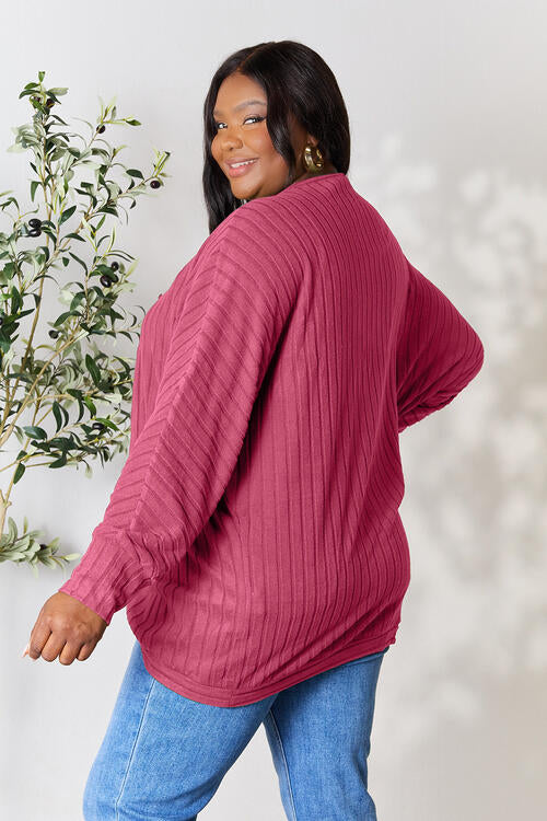 Ribbed Cocoon Cardigan Bazaarbey
