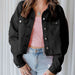 Distressed Raw Hem Dropped Shoulder Denim Jacket Bazaarbey
