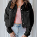 Distressed Raw Hem Dropped Shoulder Denim Jacket Bazaarbey